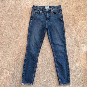 PAIGE Verdugo Raw Hem Ankle Skinny Jeans in Rhythm wash (with tuned hem) size 28